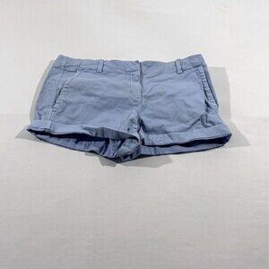 Vineyard Vines Girls Preppy Blue Cotton Blend Rolled Cuff Short Shorts Sz 14